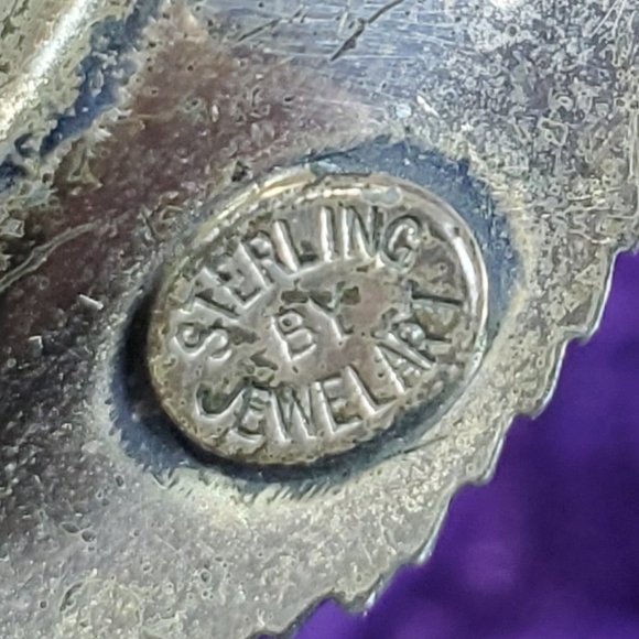 VINTAGE JEWELART Sterling Silver Leaves Brooch/Pin - Picture 3 of 8